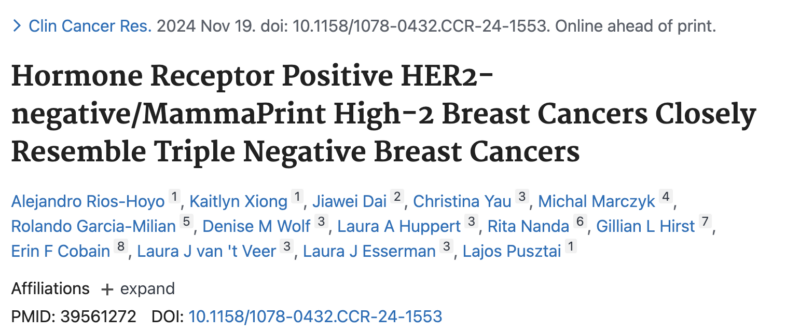 Biological Characteristics of High-Risk HR-Positive Breast Cancer